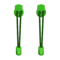 Cadarços elásticos verdes e pretos