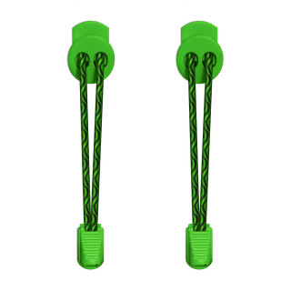 Cadarços elásticos verdes e pretos