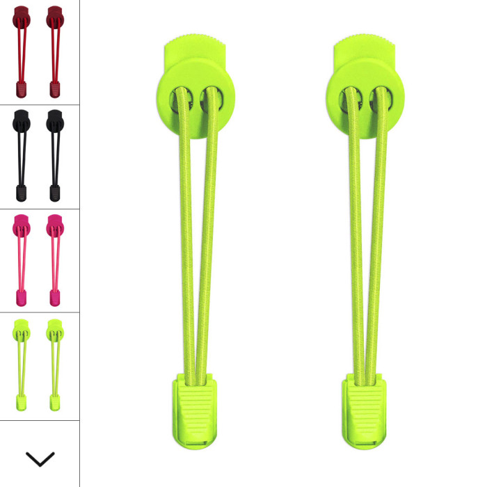 Cadarços elásticos amarelo neon
