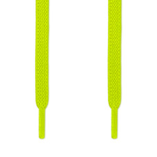 Cadarços elásticos chatos amarelo neon (estica e puxa)