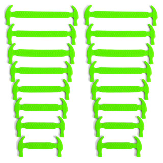 Cadarços elásticos verde neon de silicone