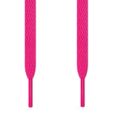 Cadarços chatos rosa-choque