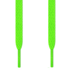Cadarços chatos verde neon